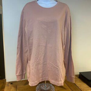 ZARA XL Dusty Pink Classic Long Sleeve Womens Shirt Soft Warm Layered Comfort
